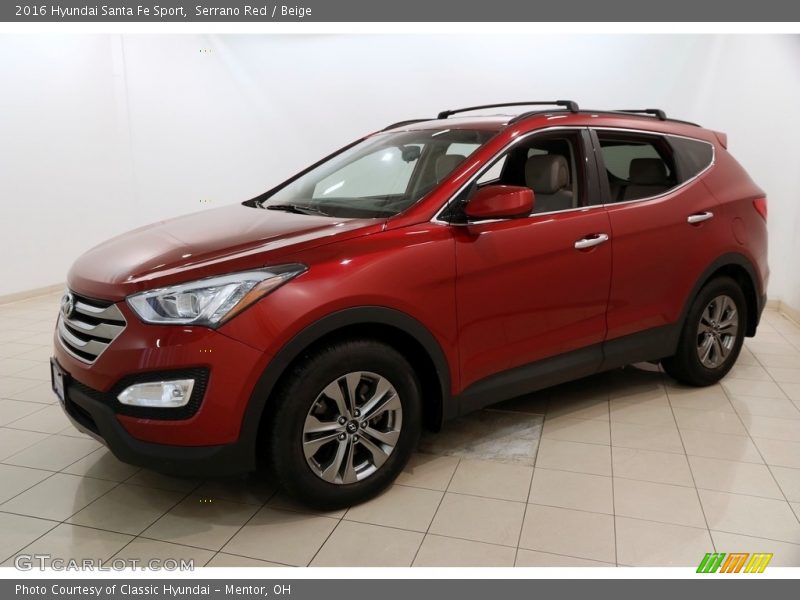 Serrano Red / Beige 2016 Hyundai Santa Fe Sport