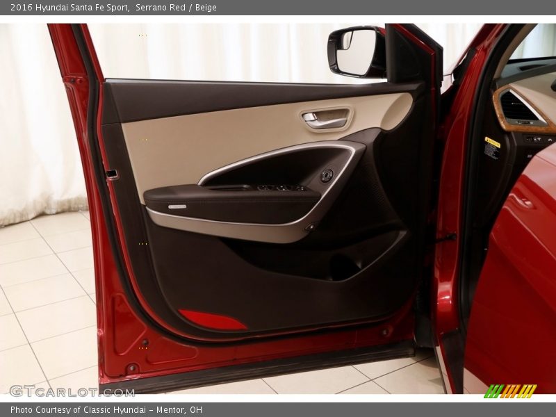 Serrano Red / Beige 2016 Hyundai Santa Fe Sport