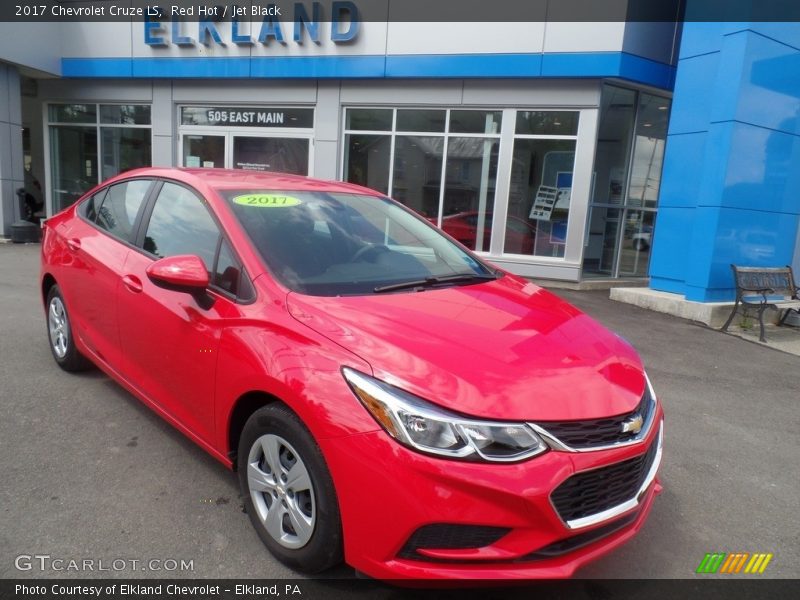 Red Hot / Jet Black 2017 Chevrolet Cruze LS