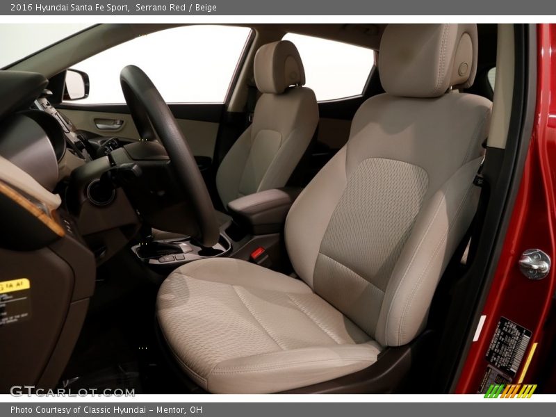 Serrano Red / Beige 2016 Hyundai Santa Fe Sport