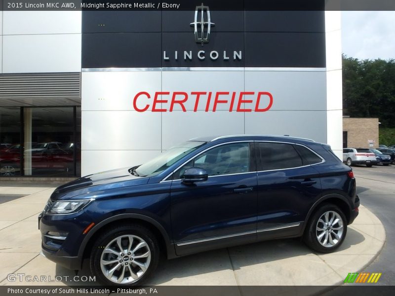 Midnight Sapphire Metallic / Ebony 2015 Lincoln MKC AWD