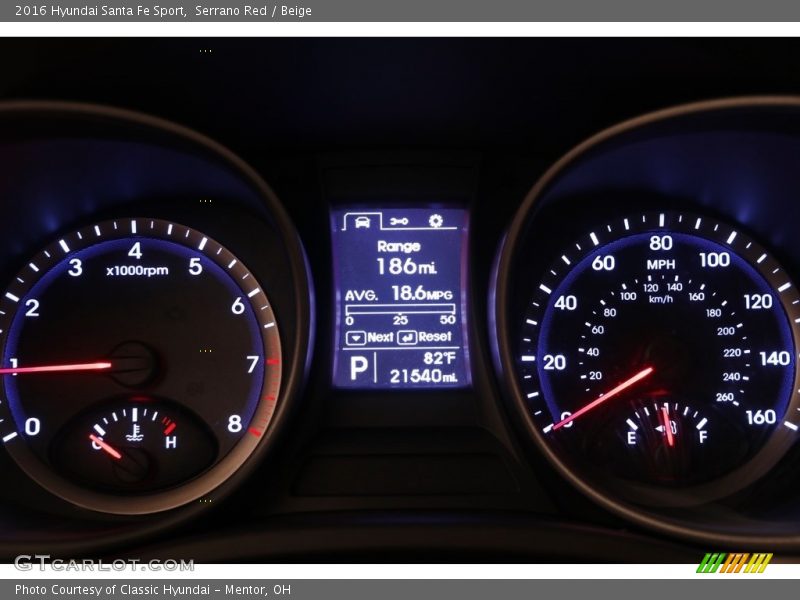 Serrano Red / Beige 2016 Hyundai Santa Fe Sport