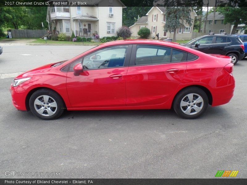 Red Hot / Jet Black 2017 Chevrolet Cruze LS