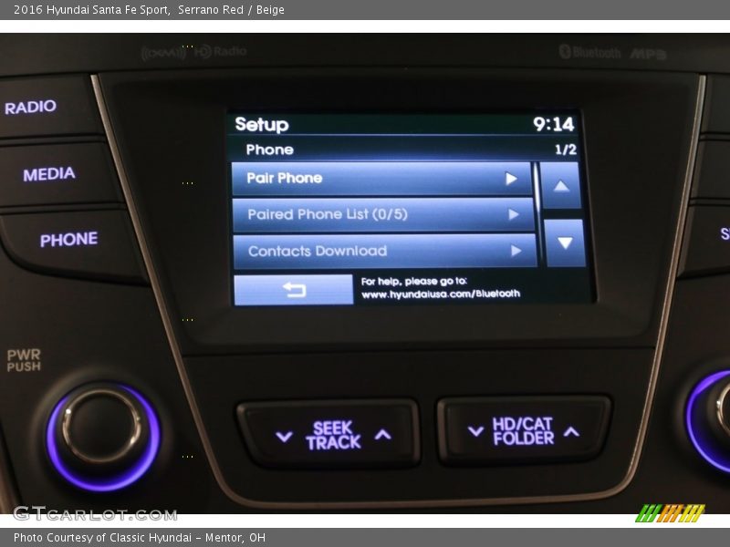 Serrano Red / Beige 2016 Hyundai Santa Fe Sport