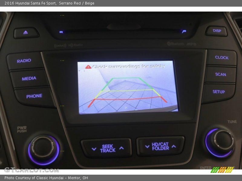 Serrano Red / Beige 2016 Hyundai Santa Fe Sport
