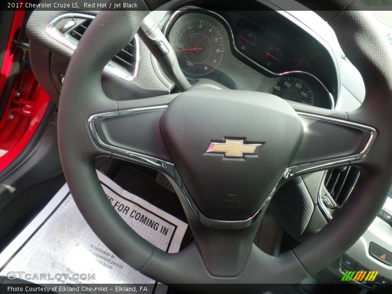 Red Hot / Jet Black 2017 Chevrolet Cruze LS