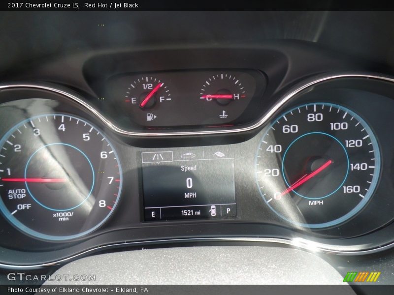 Red Hot / Jet Black 2017 Chevrolet Cruze LS
