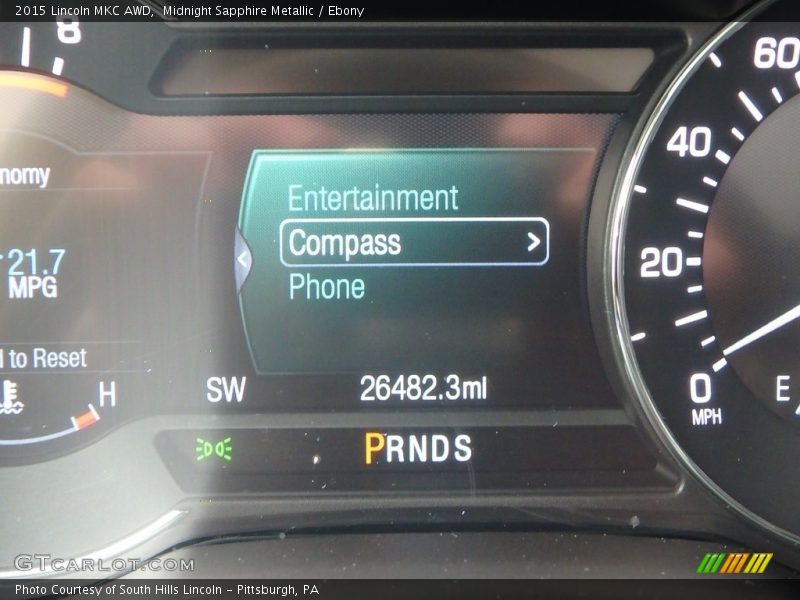 Midnight Sapphire Metallic / Ebony 2015 Lincoln MKC AWD