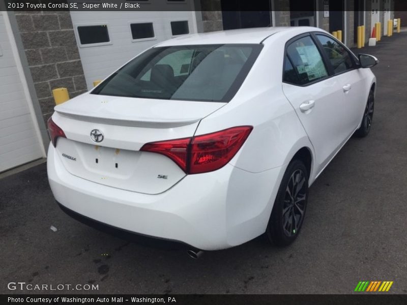 Super White / Black 2019 Toyota Corolla SE