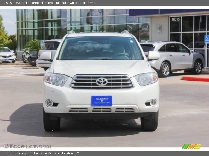 Blizzard White Pearl / Ash 2010 Toyota Highlander Limited