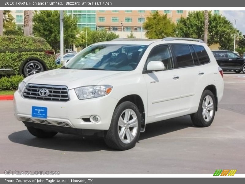 Blizzard White Pearl / Ash 2010 Toyota Highlander Limited