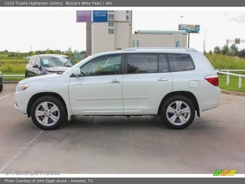 Blizzard White Pearl / Ash 2010 Toyota Highlander Limited