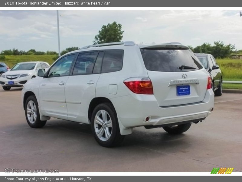 Blizzard White Pearl / Ash 2010 Toyota Highlander Limited