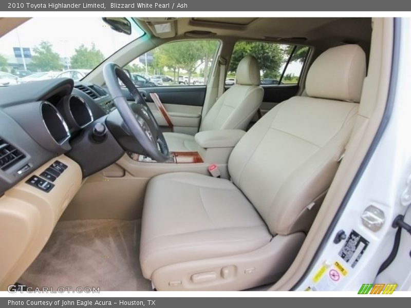 Blizzard White Pearl / Ash 2010 Toyota Highlander Limited