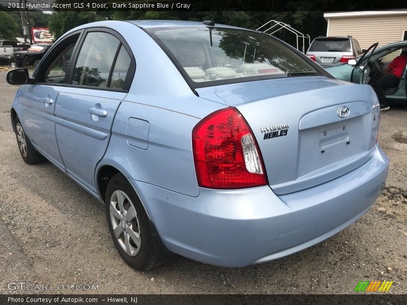 Dark Sapphire Blue / Gray 2011 Hyundai Accent GLS 4 Door