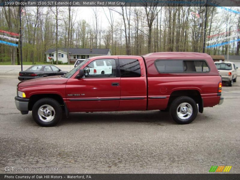 Metallic Red / Mist Gray 1999 Dodge Ram 1500 SLT Extended Cab