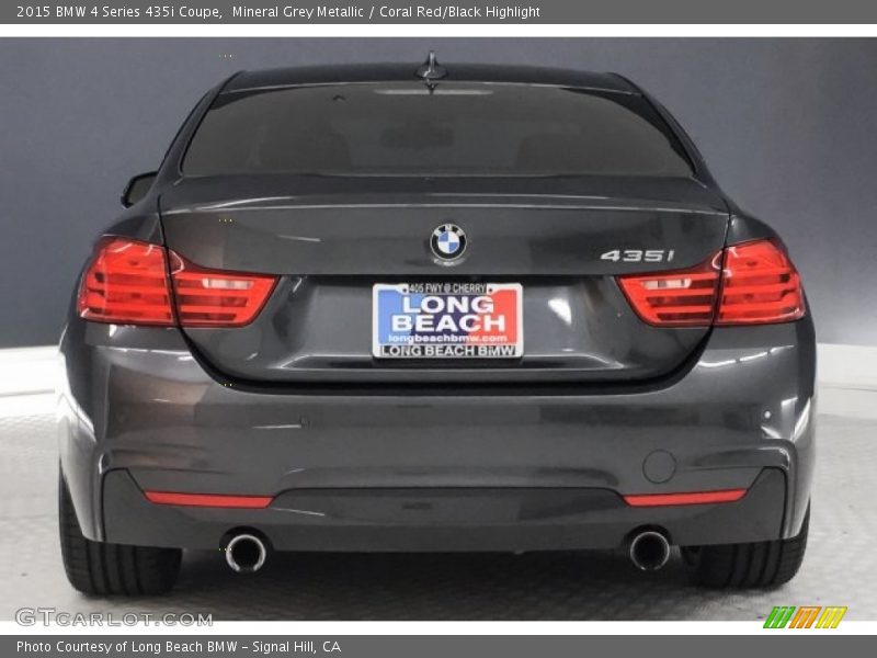 Mineral Grey Metallic / Coral Red/Black Highlight 2015 BMW 4 Series 435i Coupe