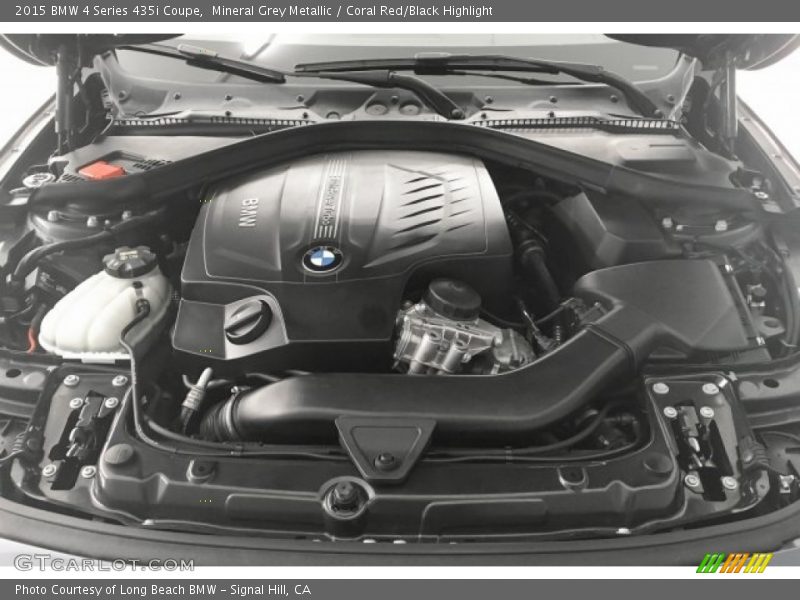 Mineral Grey Metallic / Coral Red/Black Highlight 2015 BMW 4 Series 435i Coupe