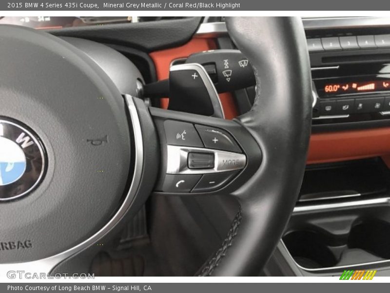 Mineral Grey Metallic / Coral Red/Black Highlight 2015 BMW 4 Series 435i Coupe