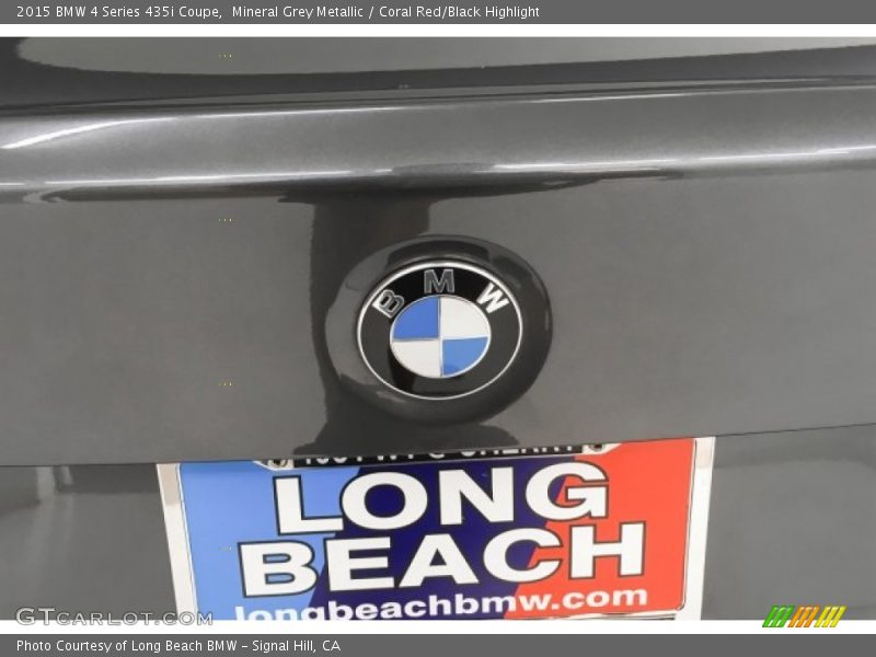 Mineral Grey Metallic / Coral Red/Black Highlight 2015 BMW 4 Series 435i Coupe