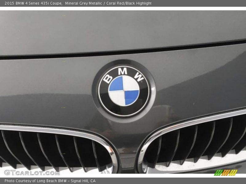 Mineral Grey Metallic / Coral Red/Black Highlight 2015 BMW 4 Series 435i Coupe