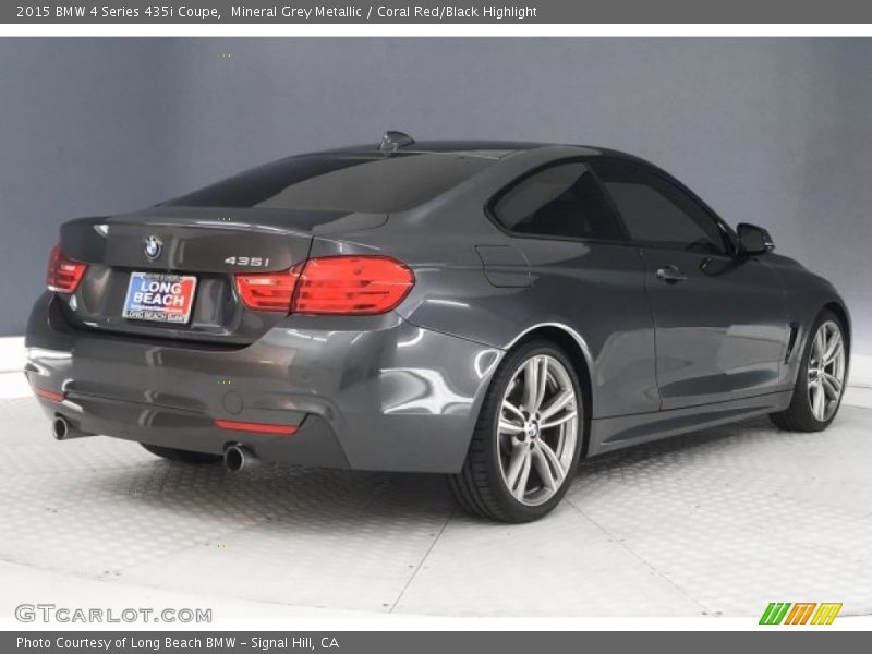 Mineral Grey Metallic / Coral Red/Black Highlight 2015 BMW 4 Series 435i Coupe