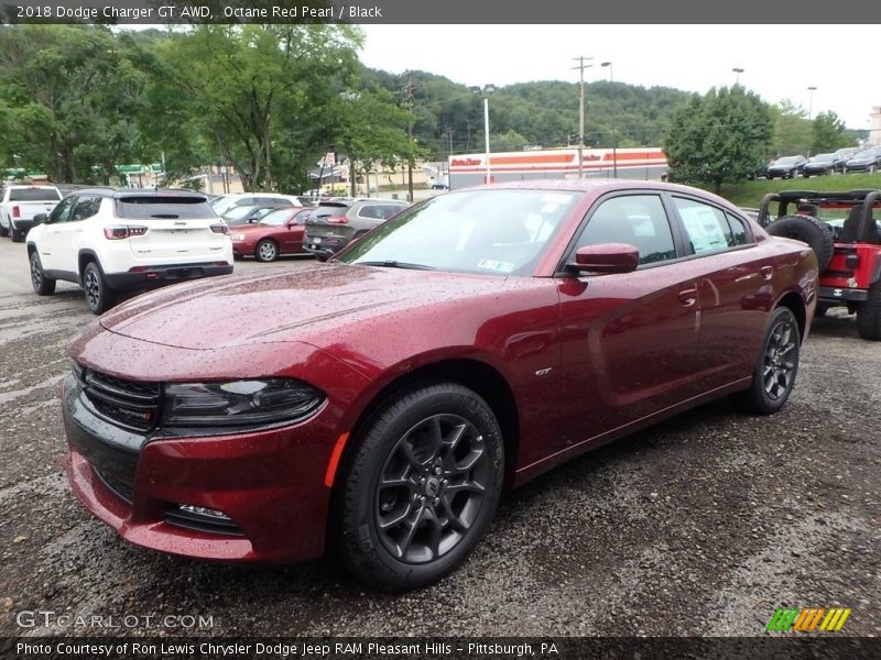 Octane Red Pearl / Black 2018 Dodge Charger GT AWD