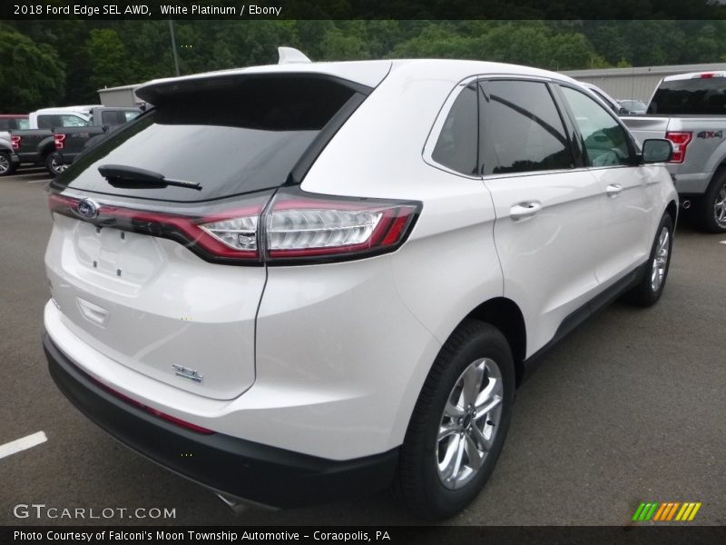 White Platinum / Ebony 2018 Ford Edge SEL AWD