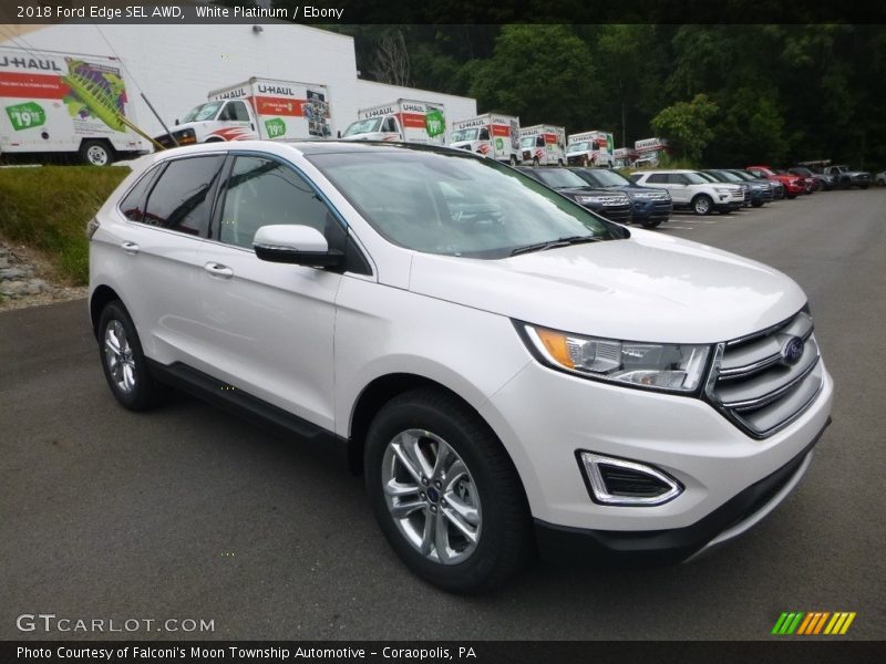 White Platinum / Ebony 2018 Ford Edge SEL AWD