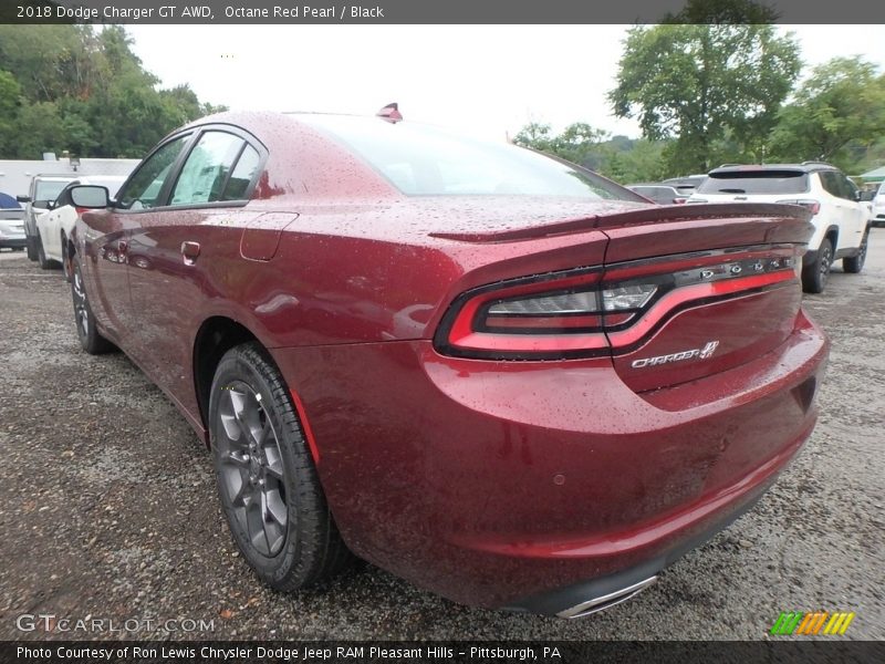 Octane Red Pearl / Black 2018 Dodge Charger GT AWD