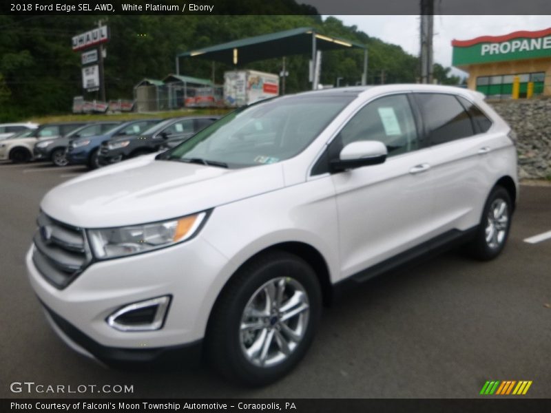 White Platinum / Ebony 2018 Ford Edge SEL AWD