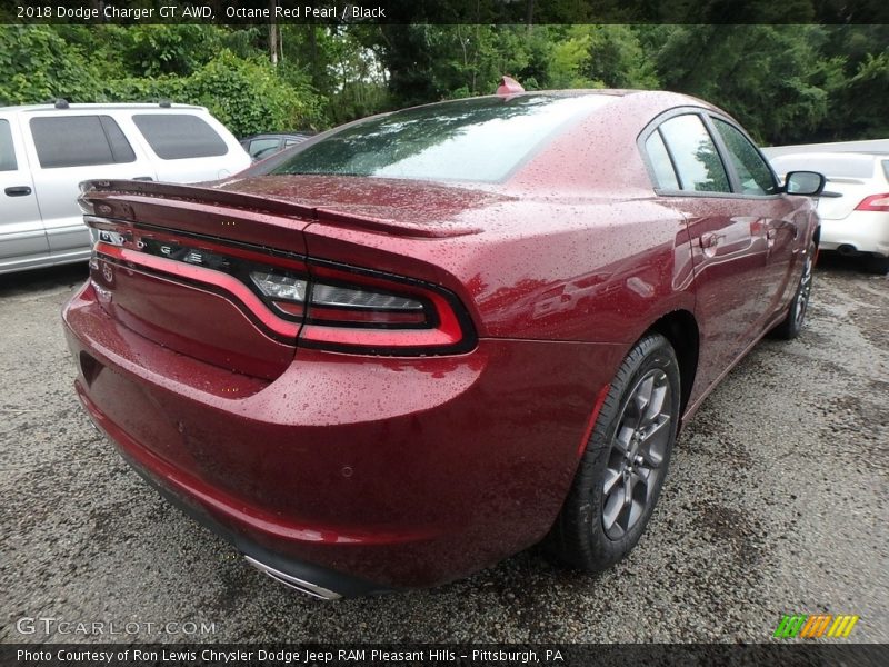 Octane Red Pearl / Black 2018 Dodge Charger GT AWD