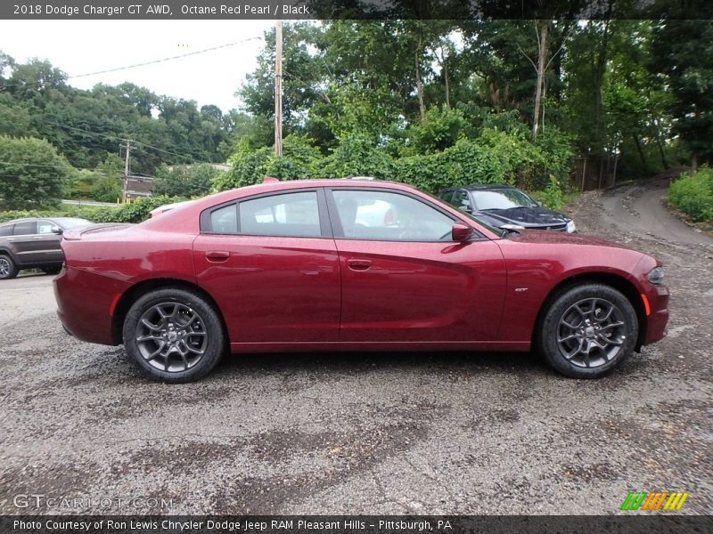 Octane Red Pearl / Black 2018 Dodge Charger GT AWD