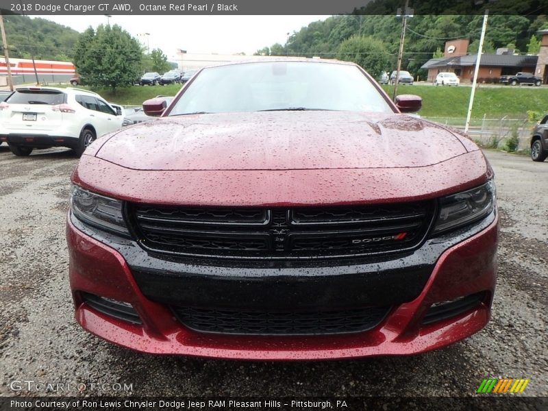 Octane Red Pearl / Black 2018 Dodge Charger GT AWD