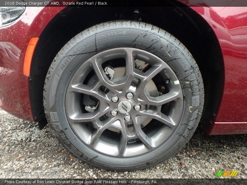 Octane Red Pearl / Black 2018 Dodge Charger GT AWD