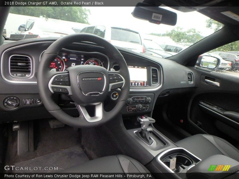 Octane Red Pearl / Black 2018 Dodge Charger GT AWD