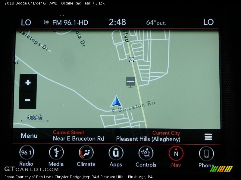 Octane Red Pearl / Black 2018 Dodge Charger GT AWD