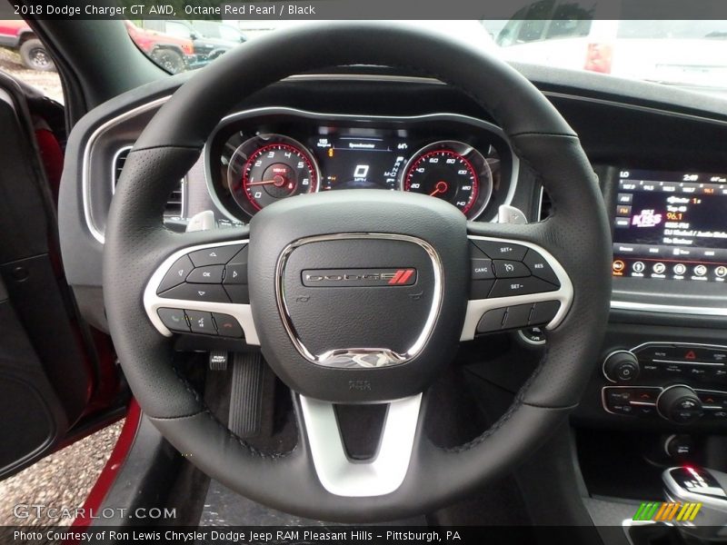 Octane Red Pearl / Black 2018 Dodge Charger GT AWD