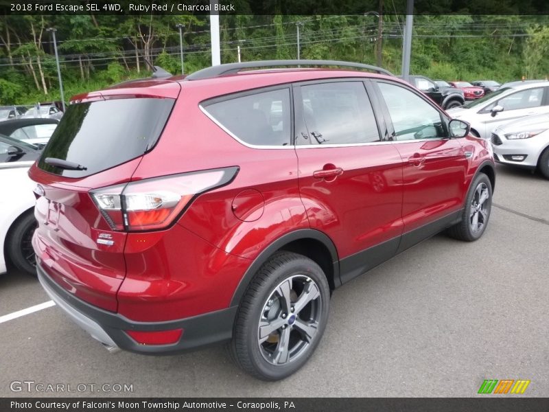 Ruby Red / Charcoal Black 2018 Ford Escape SEL 4WD