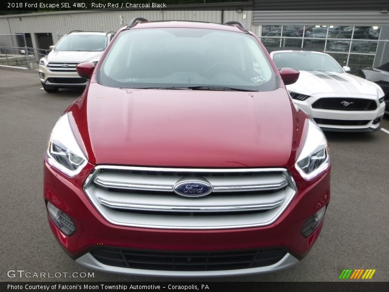 Ruby Red / Charcoal Black 2018 Ford Escape SEL 4WD
