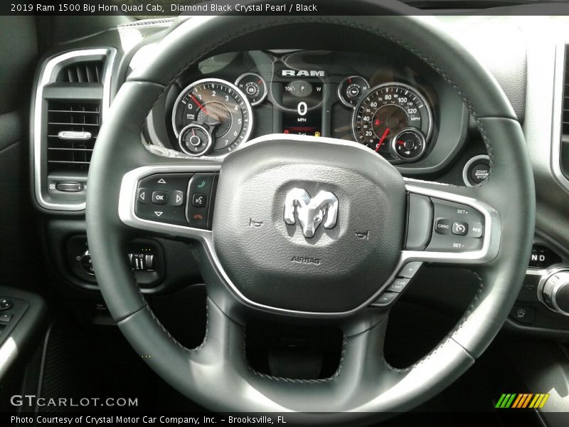 Diamond Black Crystal Pearl / Black 2019 Ram 1500 Big Horn Quad Cab