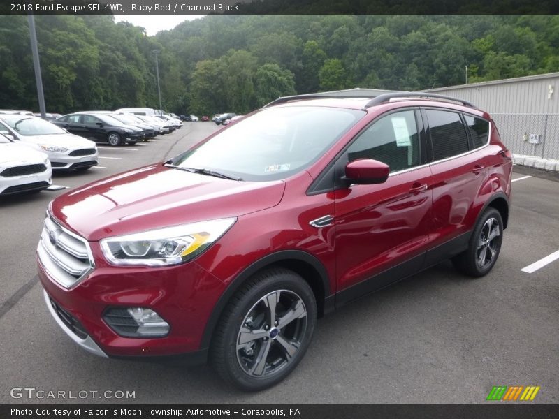 Ruby Red / Charcoal Black 2018 Ford Escape SEL 4WD