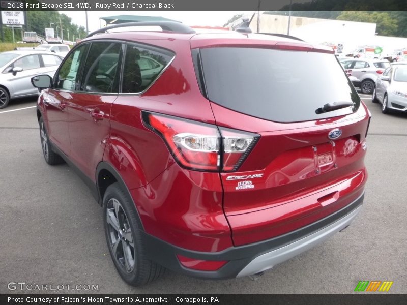 Ruby Red / Charcoal Black 2018 Ford Escape SEL 4WD