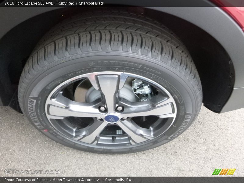 Ruby Red / Charcoal Black 2018 Ford Escape SEL 4WD