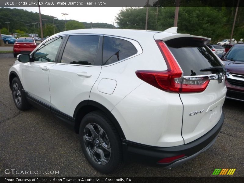 White Diamond Pearl / Ivory 2018 Honda CR-V EX AWD
