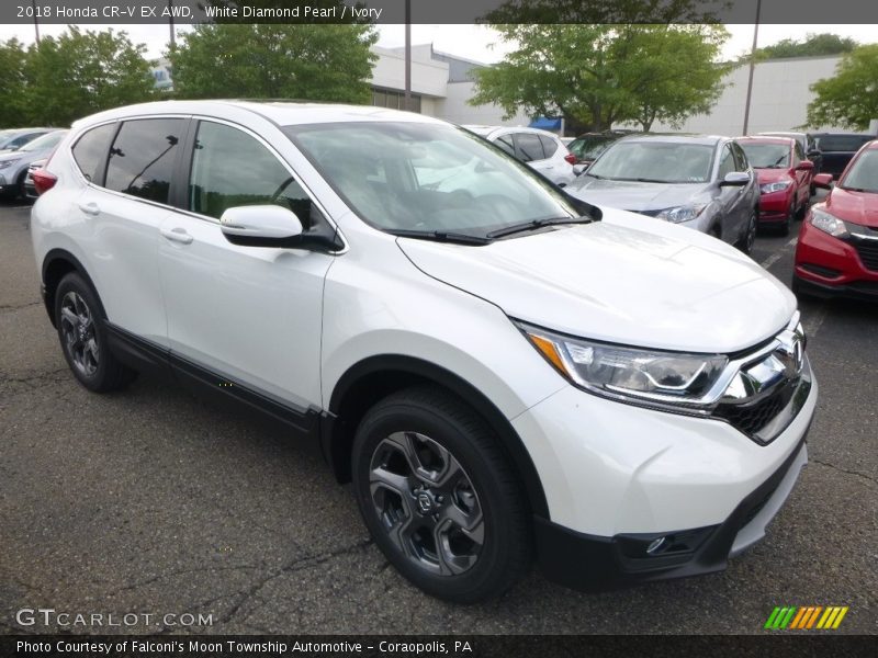 White Diamond Pearl / Ivory 2018 Honda CR-V EX AWD