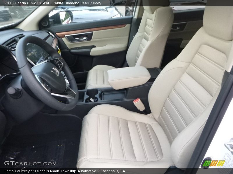 White Diamond Pearl / Ivory 2018 Honda CR-V EX AWD