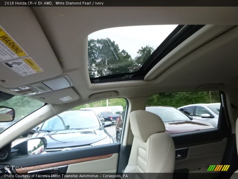 White Diamond Pearl / Ivory 2018 Honda CR-V EX AWD