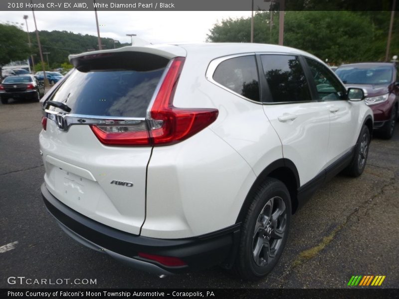 White Diamond Pearl / Black 2018 Honda CR-V EX AWD