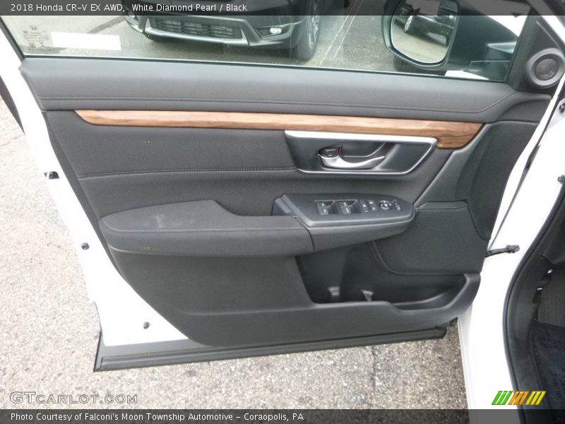White Diamond Pearl / Black 2018 Honda CR-V EX AWD